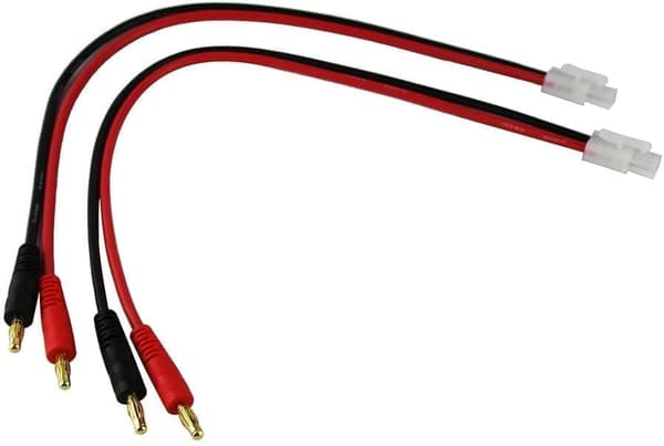 2 stk Tamiya på 4mm guld bananstik stik 14AWG 30 CM - tilbehør til fjernstyret legetøj ladekabel