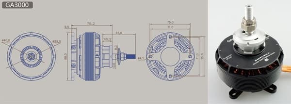 Dualsky GA3000.5 380KV 585g 30-35cc