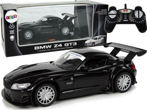 LeanToys Sports Car R/C 1:18 BMW Z4 GT3 Sort 2,4 G lys