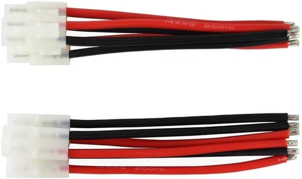 3 par Tamiya Plug Hane kvinnlig 14awg 10cm för RC Car Lipo batteriladdning - Tillbehör till Fjärrstyrda Leksaker kabeladapterkontakt