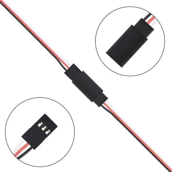 10 delar förlängning servo för RC, 150mm S, 3 stift hane till hona RC JR kontaktkon - Tillbehör till Fjärrstyrda Leksaker Servo kabel