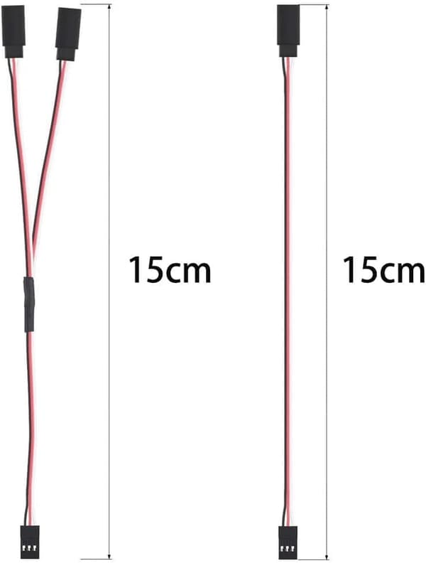 10 delar förlängning servo för RC, 150mm S, 3 stift hane till hona RC JR kontaktkon - Tillbehör till Fjärrstyrda Leksaker Servo kabel