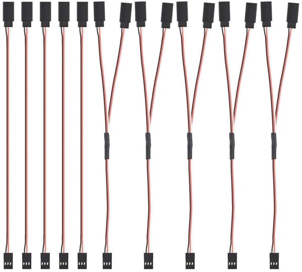 10 delar förlängning servo för RC, 150mm S, 3 stift hane till hona RC JR kontaktkon - Tillbehör till Fjärrstyrda Leksaker Servo kabel