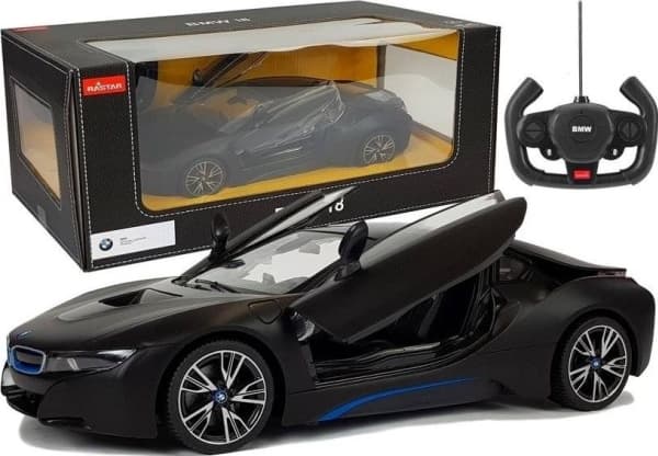 Rastar Auto R/C BMW i8 Rastar 1:14 Musta Automaattinen ovi