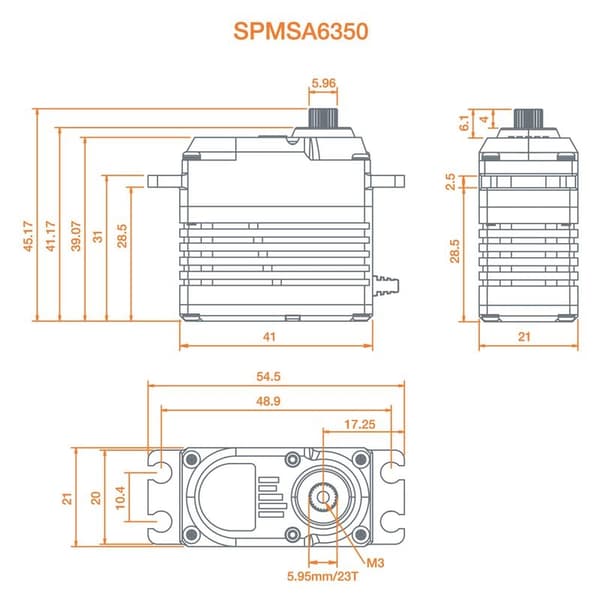 Spektrum A6350 Digital  BL HV Servo 61.4kg / 0.095