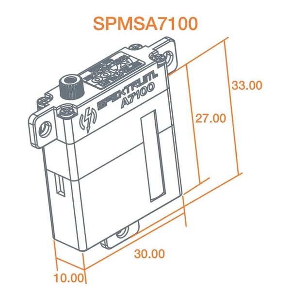 Spektrum A7100 Digital Metal Gear HV Wing Servo