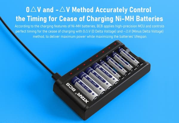 XTAR BC8 AA/AAA lader 0.5A