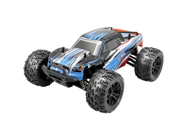 Reely RAW Blue Brushed 1:14 RC Model Car Electronics Monster Truck 4WD RtR 2.4 GHz Incl. akku ja laturi