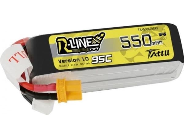 Tattu R-Line 550mAh 14.8V 95C 4S1P Battery