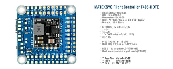 Mateksys F405-HDTE Flight Controller