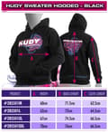 Miniatyrbilde 2 av 2: Hudy Black Team Sweater Hooded (XL)