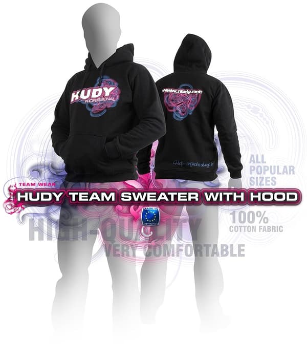Hudy Black Team Sweater Hooded (XL)