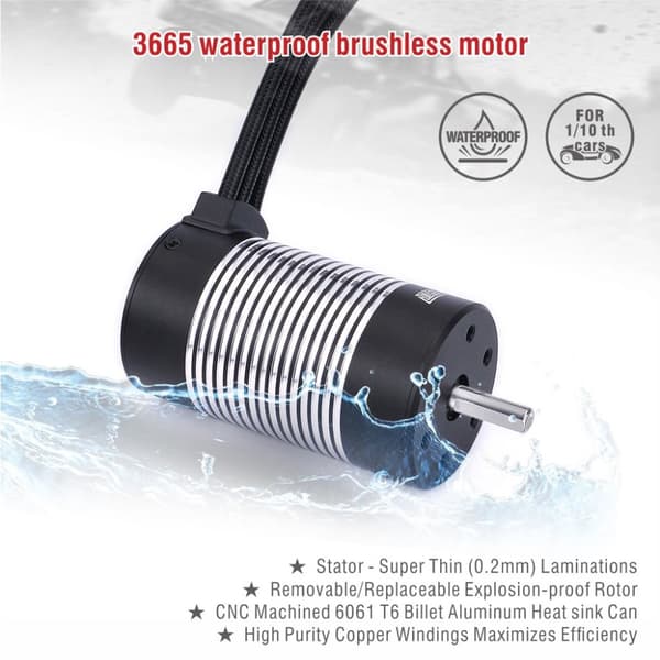 Surpass Hobby 3665 3100KV Sensorløs BL WP