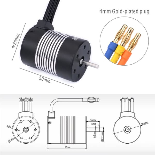 Surpass Hobby 3650 5900KV Sensorless BL WP