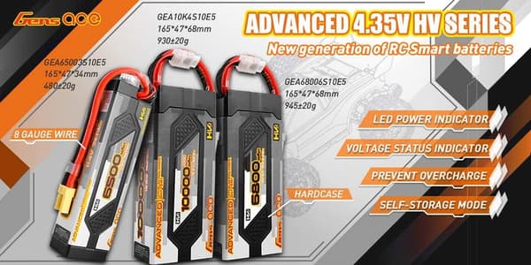 3s  6500mAh -100C - Gens Ace Advanced - EC5