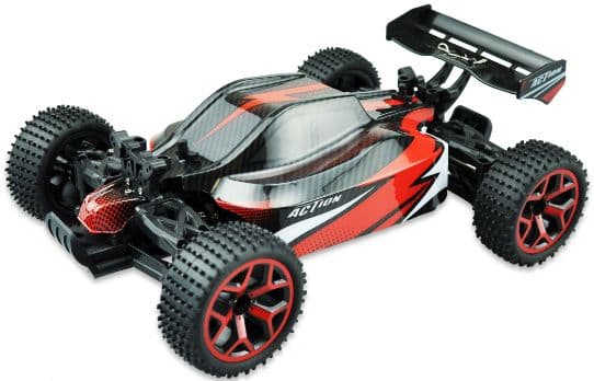 Amewi 22222 Storm D5 1:18 RC-modelbil, begyndermodel Elektronik Buggy Firehjulstræk (4WD) inkl. batteri, oplader og senderbatterier