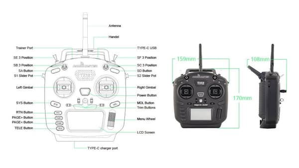 Radiomaster TX12 MKII Hall 12ch ELRS