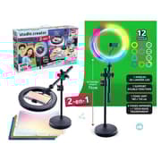 Canal Toys - 2-i-1 Video Studio med flerfärgad LED-ljusring, dubbelfunktionsstativ - Studio Creator - INF027