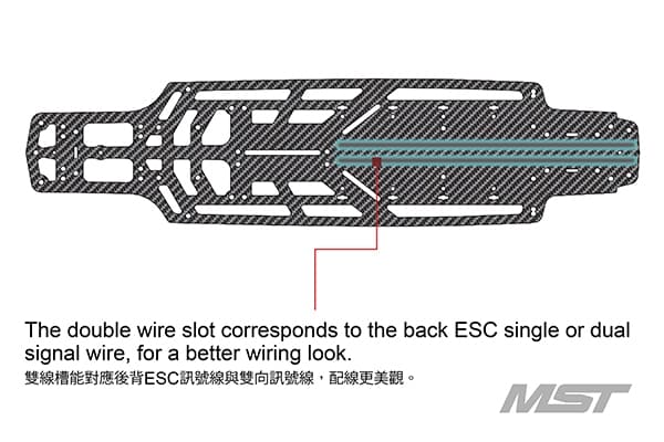 MST-210656 Chassis LW Flex Carbon Deck RMX/RRX