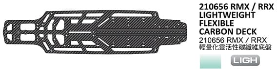 MST-210656 Chassis LW Flex Carbon Deck RMX/RRX