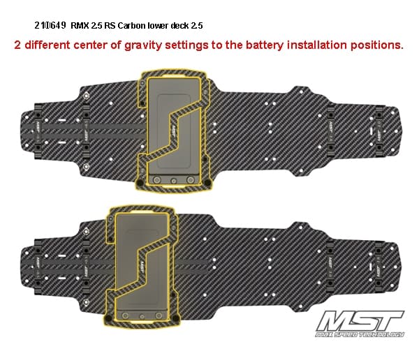 MST-210649 Chassis Carbon Lower Deck RMX 2.5 RS