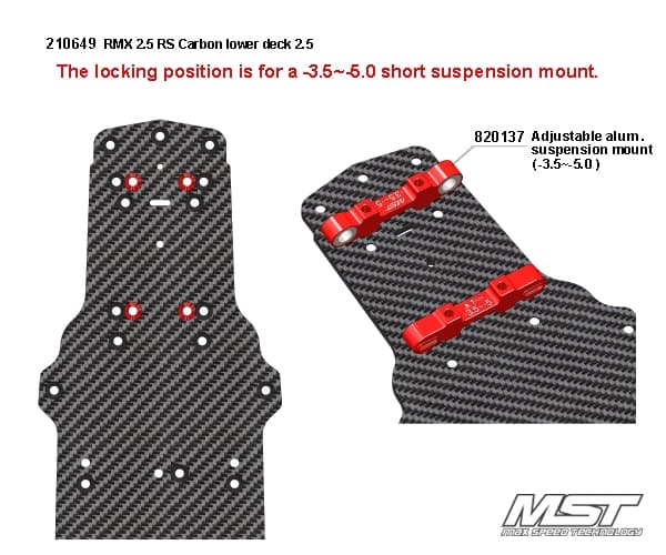 MST-210649 Chassis Carbon Lower Deck RMX 2.5 RS