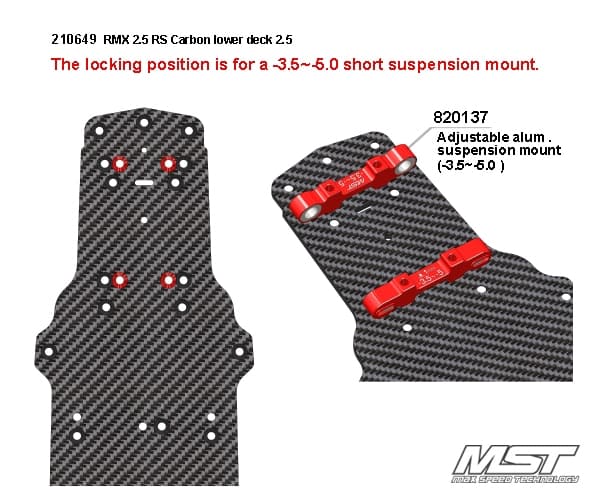 MST-210649 Chassis Carbon Lower Deck RMX 2.5 RS