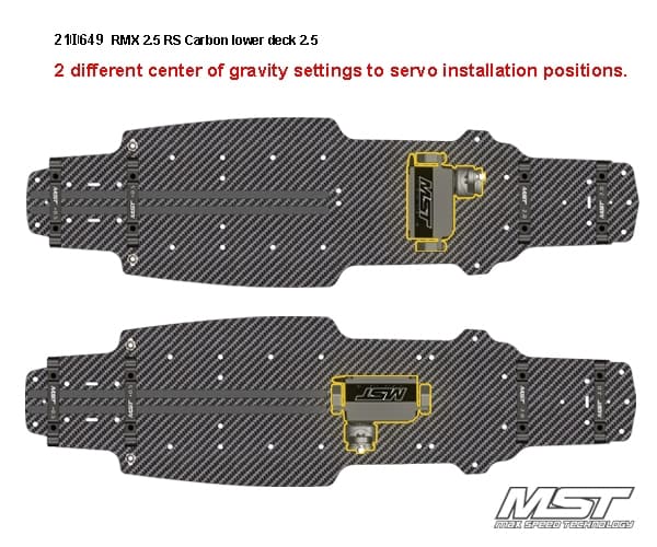 MST-210649 Chassis Carbon Lower Deck RMX 2.5 RS