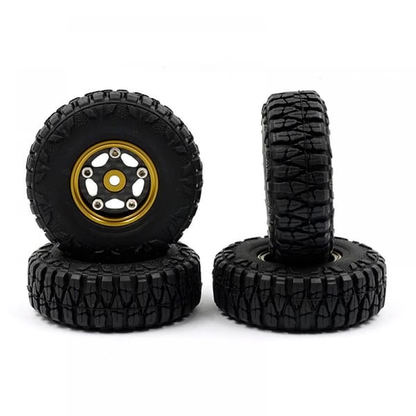 Yeah Racing CNC Beadlock Hjulsæt Guld SCX24