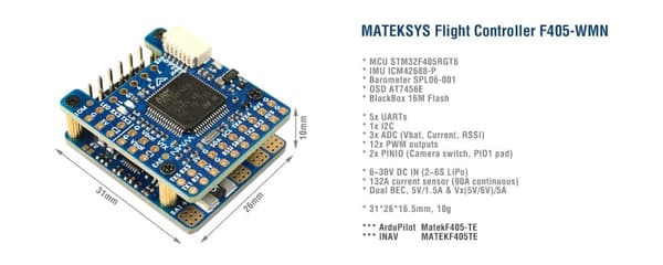 Mateksys F405-WMN Flight Controller
