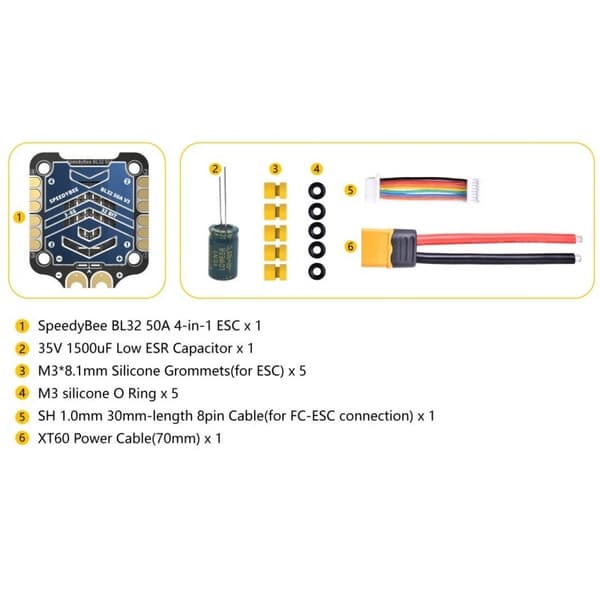 SpeedyBee ESC SpeedyBee BL32 50A 4-in-1 3-6s