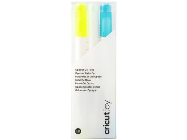 Cricut Joy - Rollerball-penna - gul, vit, blå - ogenomskinlig - gelbläck - 1 mm (paket om 3)