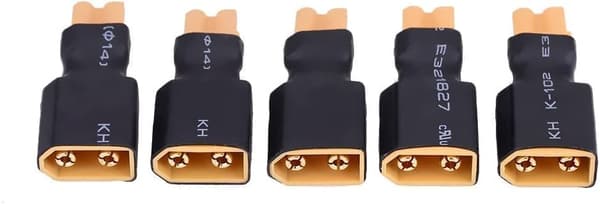 5 stk RC dronestik XT30 til XT60 (XT30 hun til XT60 stik) - tilbehør til fjernbetjening legetøj adapter plug konverter