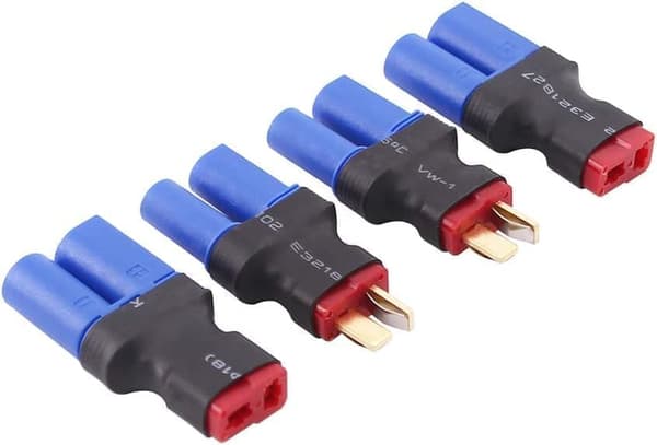 4 bitar EC5 till T-Plug Deans Style hane kvinnlig Tillbehör till Fjärrstyrda Leksaker RC-kontaktadapter