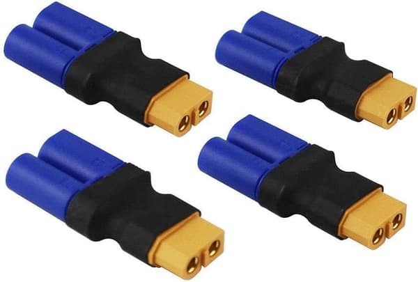 4 stycken hona XT60 till hane EC5 Ingen kabel hona XT60 till hona EC5 - Tillbehör till Fjärrstyrda Leksaker kontaktadapter