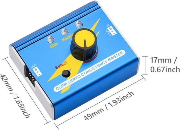 DC 4.8V-6V RC aluminiumskasse multifunktions servocontroller CCPM-test til ESC - tilbehør til fjernstyret legetøj Digital servotester