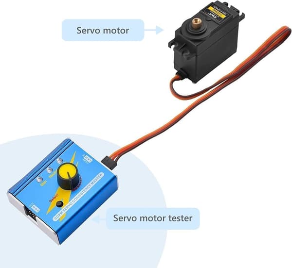 DC 4.8V-6V RC aluminiumskasse multifunktions servocontroller CCPM-test til ESC - tilbehør til fjernstyret legetøj Digital servotester