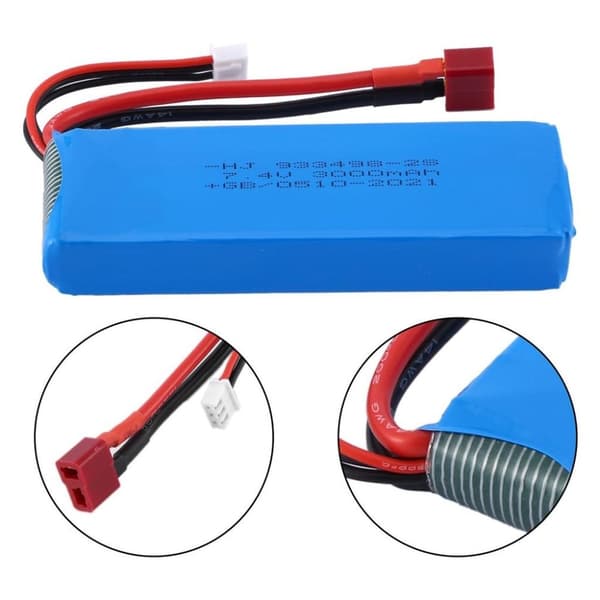 WLToys 7.4V 3000mAh Lipo Flat Deans
