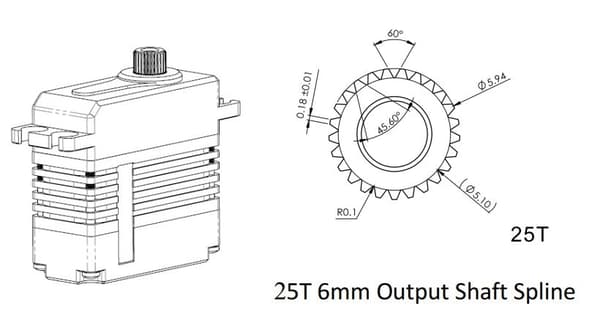KST X15-855X Mini Digital Steel Gear Servo 15kg