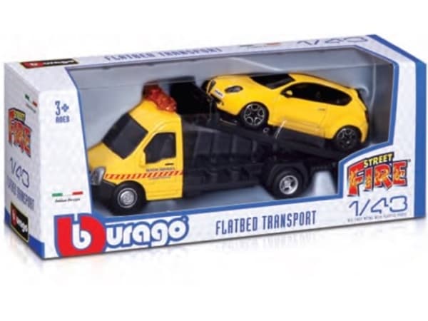 BBURAGO 18-31404, Raskaan kuljetusrekan pienoismalli, Esikoottu, 1:43, Ford Focus ST, 2 kpl, Vihreä