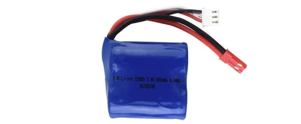 1 stk 7.4V 600mAh 15C 18350 til fjernbetjening bådmodel - tilbehør til fjernstyret legetøj lithium udskiftning batteri