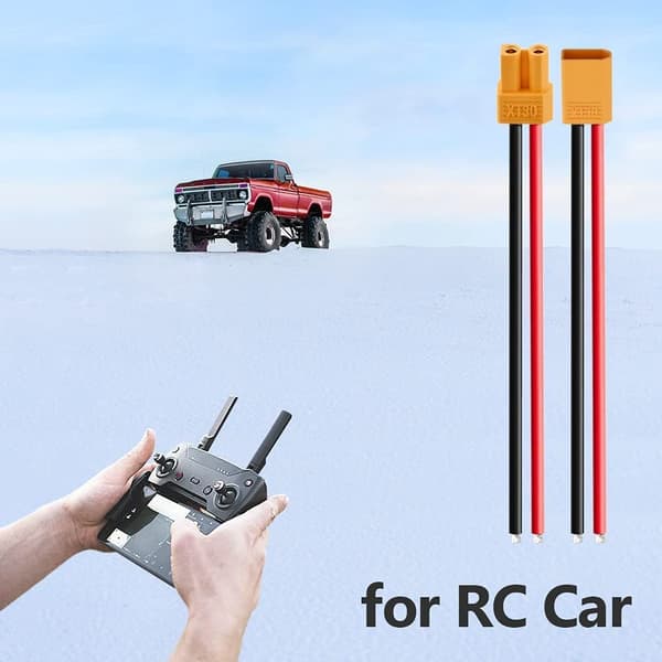 3 par XT30-kontakt, Lipo-batterikontakter, med silikonkabel 100 mm 16AWG RC Lipo - Tillbehör till Fjärrstyrda Leksaker Kabel