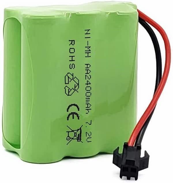 7.2V 2400mAh RC USB-latauskaapelilla ja 2P SM -liittimellä, RC-auton RC-säiliö RC-veneille - lisävarusteet kauko-ohjattaville leluille NiMH-akku