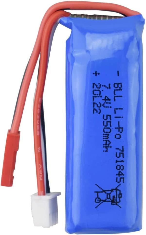 Wltoys K969 K979 K989 K999 P929 P939 7.4V 550mAh til bil højhastighedsfjernbetjening - tilbehør til fjernbetjening legetøj lithiumbatteri 751845