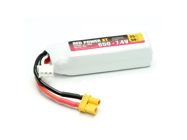 Red Power Modelbyggeri-batteripakke (LiPo) 7.4 V 650 mAh 25 C Softcase XT30