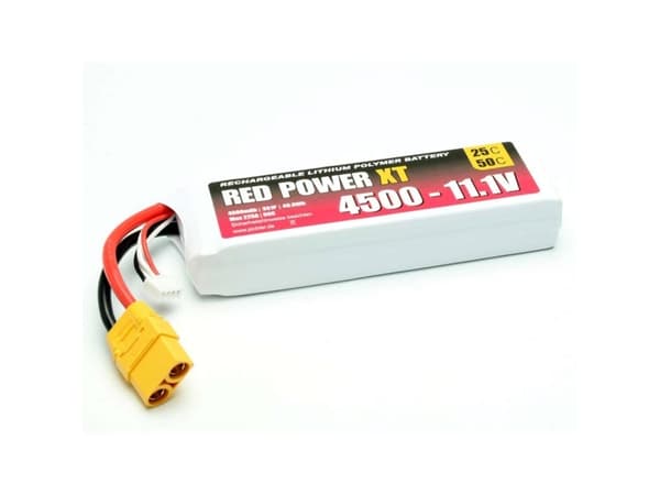 Red Power Modelbyggeri-batteripakke (LiPo) 11.1 V 4500 mAh Softcase XT90