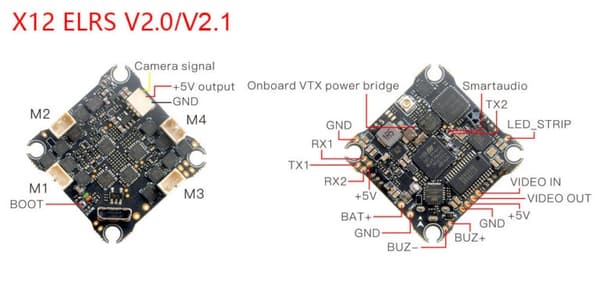 HappyModel X12 1-2S Brushless AIO FC ELRS