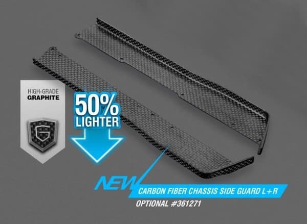 XR-361271 XB4 22 Carbon Fiber Chassis Side Guards