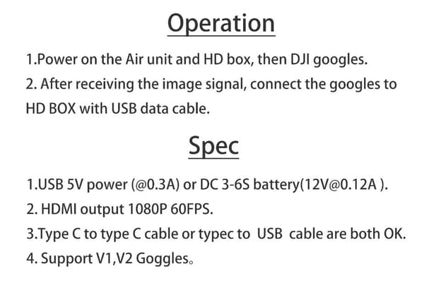 Hawkeye HDMI DJI HD Box