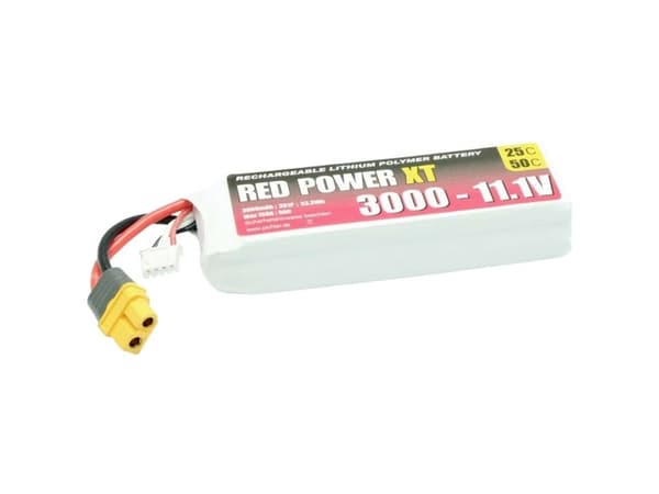 Red Power Modelbyggeri-batteripakke (LiPo) 11.1 V 3000 mAh Softcase XT60